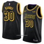 Camiseta Los Angeles Lakers Julius Randle #30 Ciudad 2018 Negro