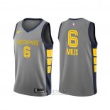 Camiseta Memphis Grizzlies C.j. Miles #6 Ciudad Gris