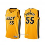 Camiseta Miami Heat Duncan Robinson #55 Earned 2020-21 Oro