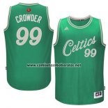 Camiseta Navidad 2015 Boston Celtics Jae Crowder #99 Verde