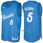 Camiseta Navidad 2016 Oklahoma City Thunder Victor Oladipo #5 Azul