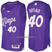 Camiseta Navidad 2016 Sacramento Kings Arron Afflalo #40 Violeta