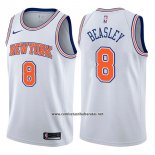 Camiseta New York Knicks Michael Beasley #8 Statement 2017-18 Blanco