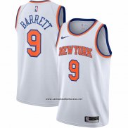 Camiseta New York Knicks RJ Barrett #9 Association Blanco