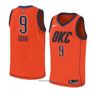 Camiseta Oklahoma City Thunder Jerami Grant #9 Earned 2018-19 Naranja