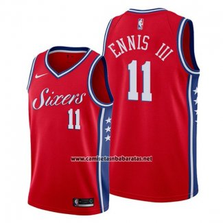 Camiseta Philadelphia 76ers James Ennis III #11 Statement Rojo