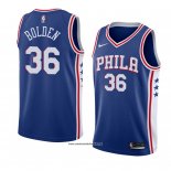 Camiseta Philadelphia 76ers Jonah Bolden #36 Icon 2018 Azul