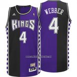 Camiseta Sacramento Kings Chris Webber #4 Retro Violeta Negro
