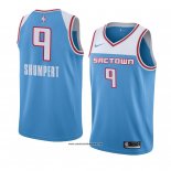 Camiseta Sacramento Kings Iman Shumpert #9 Ciudad 2018-19 Azul
