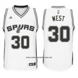 Camiseta San Antonio Spurs David West #30 Blanco
