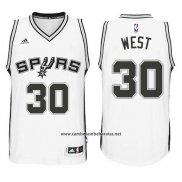 Camiseta San Antonio Spurs David West #30 Blanco
