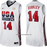 Camiseta USA 1992 Charles Barkley #14 Blanco
