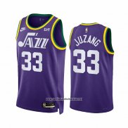 Camiseta Utah Jazz Johnny Juzang #33 Classic 2023-24 Violeta