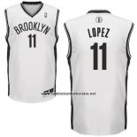 Camiseta Brooklyn Nets Brook Lopez #11 Blanco