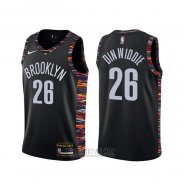 Camiseta Brooklyn Nets Spencer Dinwiddie #26 Ciudad Negro