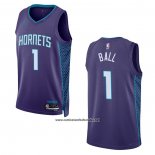 Camiseta Charlotte Hornets LaMelo Ball #1 Statement 2022-23 Violeta