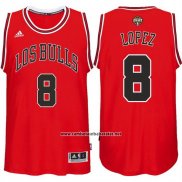 Camiseta Chicago Bulls Robin Lopez #8 Rojo