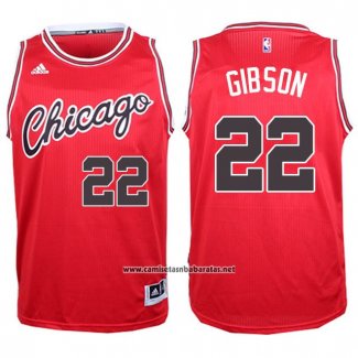 Camiseta Chicago Bulls Taj Gibson #22 Retro Rojo