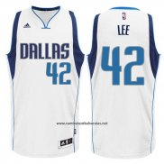 Camiseta Dallas Mavericks David Lee #42 Blanco