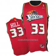 Camiseta Detroit Pistons Grant Hill #33 Retro Rojo