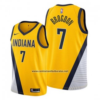 Camiseta Indiana Pacers Malcolm Brogdon #7 Statement Edition Amarillo