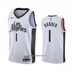 Camiseta Los Angeles Clippers James Harden #1 Ciudad 2019-20 Blanco