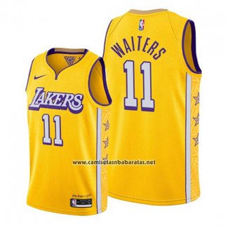 Camiseta Los Angeles Lakers Dion Waiters #11 Ciudad 2020 Oro