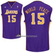 Camiseta Los Angeles Lakers Metta World Peace #15 Violeta