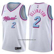 Camiseta Miami Heat Wayne Ellington #2 Ciudad 2017-18 Blanco