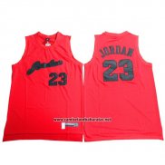 Camiseta Michael Jordan #23 Rojo2 Negro