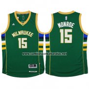 Camiseta Milwaukee Bucks Greg Monroe #15 Verde