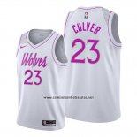 Camiseta Minnesota Timberwolves Jarrett Culver #23 Earned 2019-20 Blanco