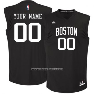 Camiseta Negro Moda Boston Celtics Adidas Personalizada Negro