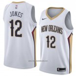 Camiseta New Orleans Pelicans Jalen Jones #12 Association 2018 Blanco