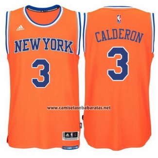 Camiseta New York Knicks Jose Calderon #3 Naranja