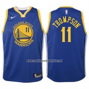 Camiseta Nino Golden State Warriors Klay Thompson #11 2017-18 Azul