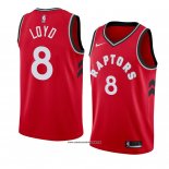 Camiseta Toronto Raptors Jordan Loyd #8 Icon 2018 Rojo