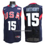 Camiseta USA 2008 Anthony #15 Azul