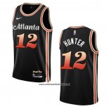 Camiseta Atlanta Hawks De'andre Hunter #12 Ciudad 2022-23 Negro