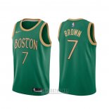 Camiseta Boston Celtics Jaylen Brown #7 Ciudad 2019-20 Verde