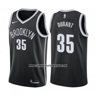 Camiseta Brooklyn Nets Kevin Durant #35 Icon 2019-20 Negro
