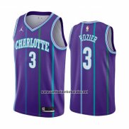 Camiseta Charlotte Hornets Terry Rozier #3 Hardwood Classics Violeta