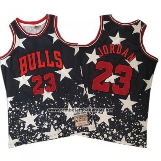 Camiseta Chicago Bulls Michael Jordan #23 Hardwood Retro 1997-98 Negro