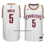 Camiseta Cleveland Cavaliers J.R. Smith #5 Blanca