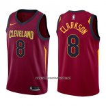 Camiseta Cleveland Cavaliers Jordan Clarkson #8 Icon 2017-18 Rojo