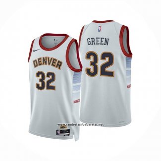 Camiseta Denver Nuggets Jeff Green #32 Ciudad 2022-23 Blanco