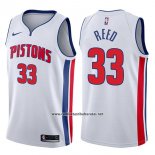 Camiseta Detroit Pistons Willie Reed #33 Association 2017-18 Blanco