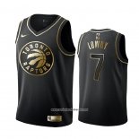 Camiseta Golden Edition Toronto Raptors Kyle Lowry #7 Negro