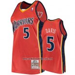 Camiseta Golden State Warriors Baron Davis 2009-10 Hardwood Classics Naranja