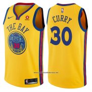 Camiseta Golden State Warriors Stephen Curry #30 Ciudad Amarillo